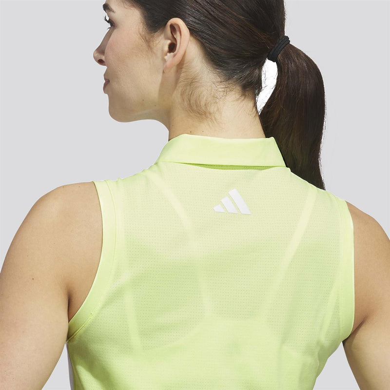 Beyond The Course Crop Twistknit Polo Shirt Frozen Lemon