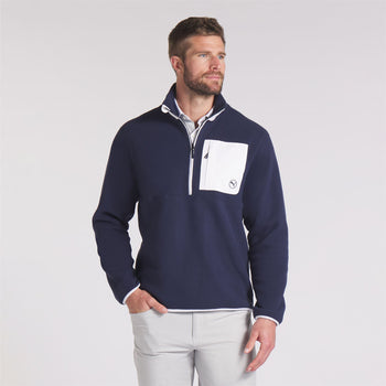 Fleece Quarter Zip Mid Deep Navy/White Glow