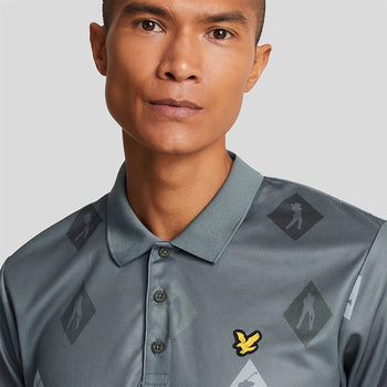 Polka Diamond Polo Cactus Green