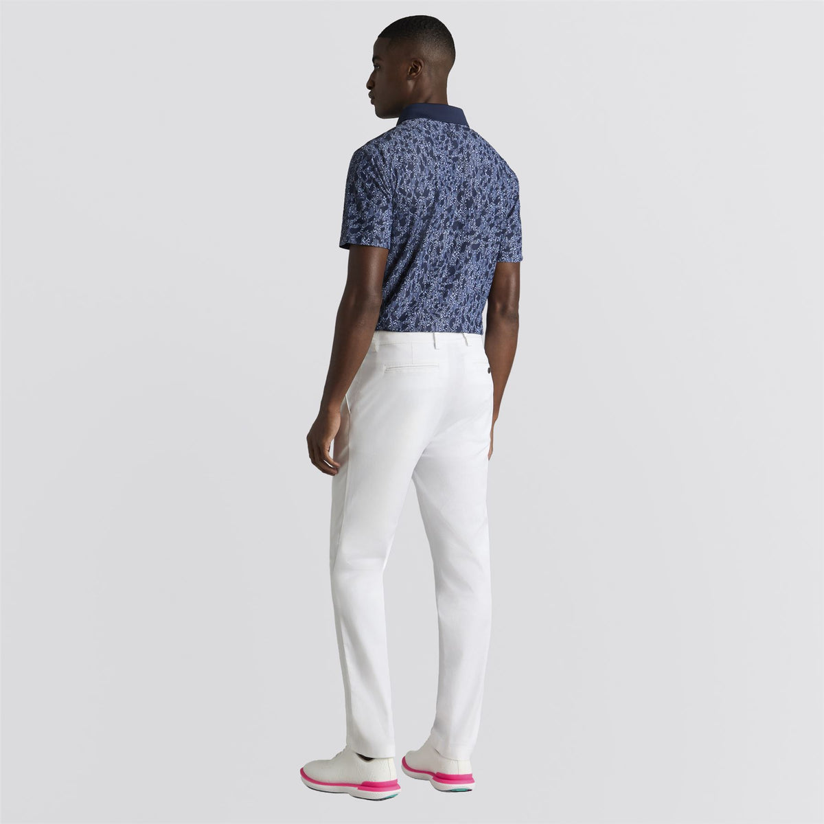 Contrast Collar Tech Pique Polo Twilight