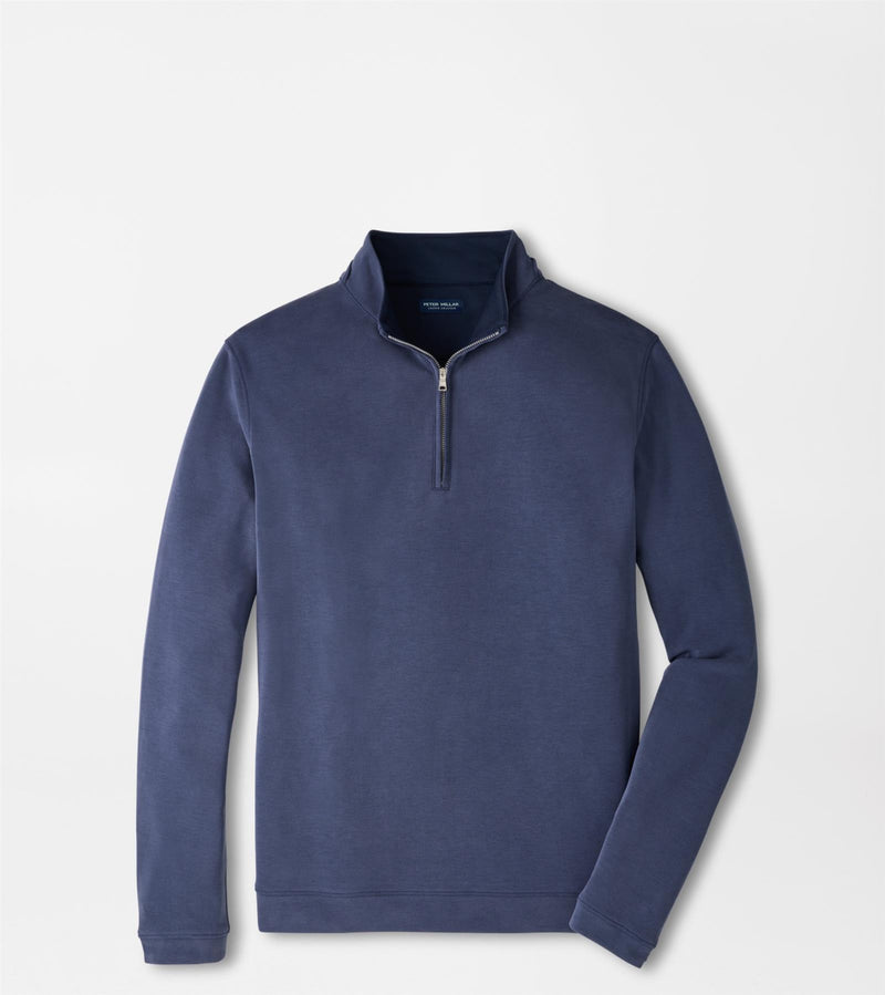 Soft Suede Performance Quarter Zip Mid Layer Navy