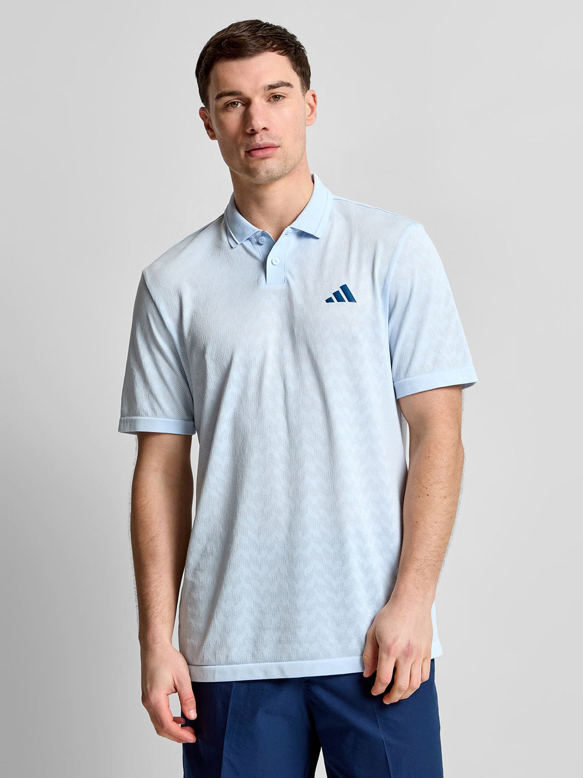 Ultimate365 Seamless Polo Crystal Sky/Dusky Petrol/White