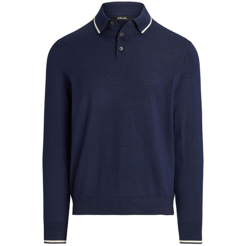 RLX Merino Coolmax LS Polo Refined Navy - AW24