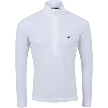 Luke Half Zip Mid Layer White