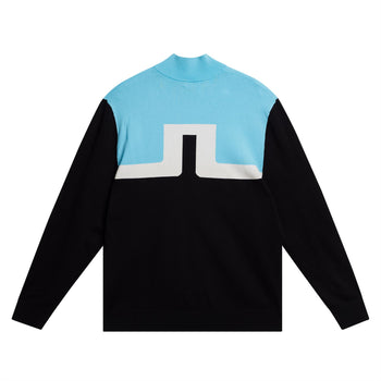 Jeff Quarter Zip Knitted Sweater Black