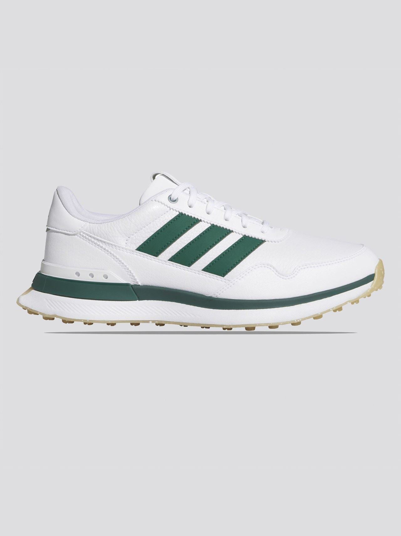 S2G '26 Leather Spikeless Golf Shoes Footwear White/Collegiate Green/Gum