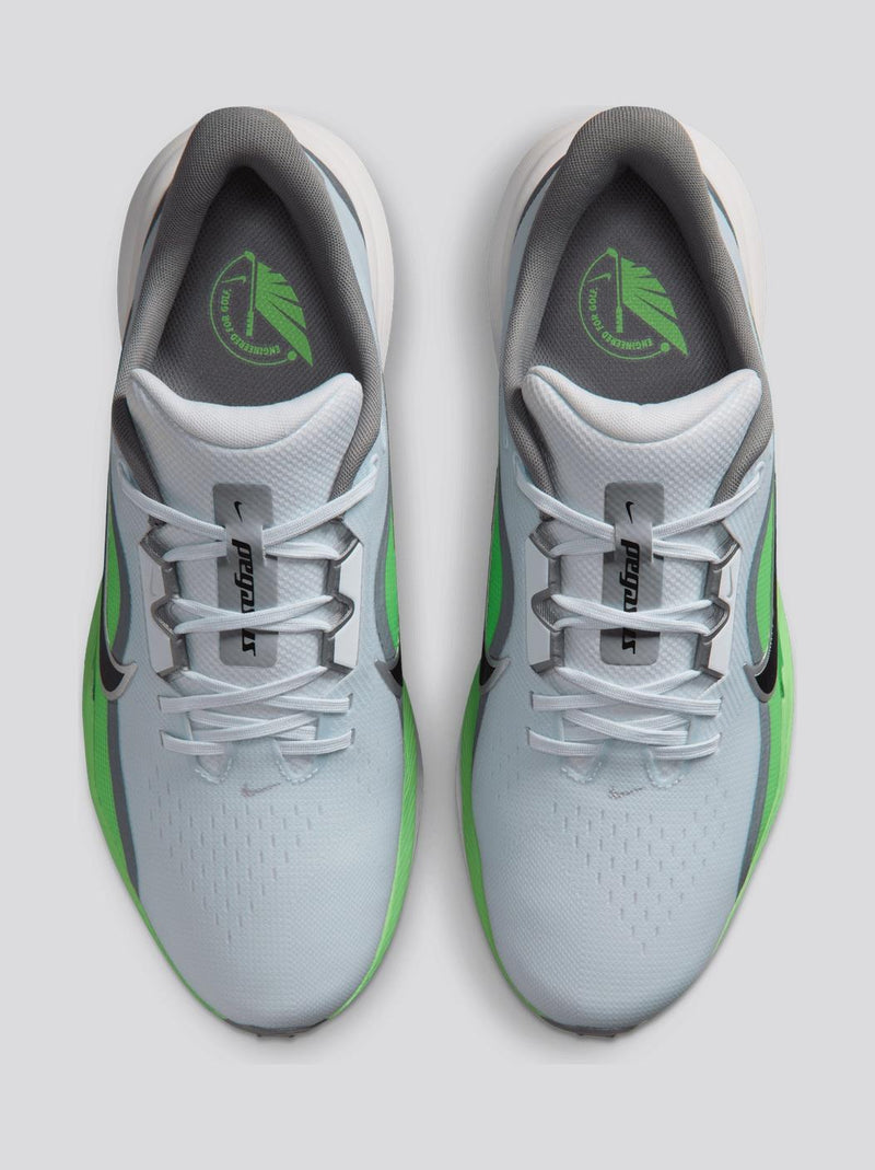 Pegasus 1 Spiked Golf Shoes Football Grey/Black/Illusion Green