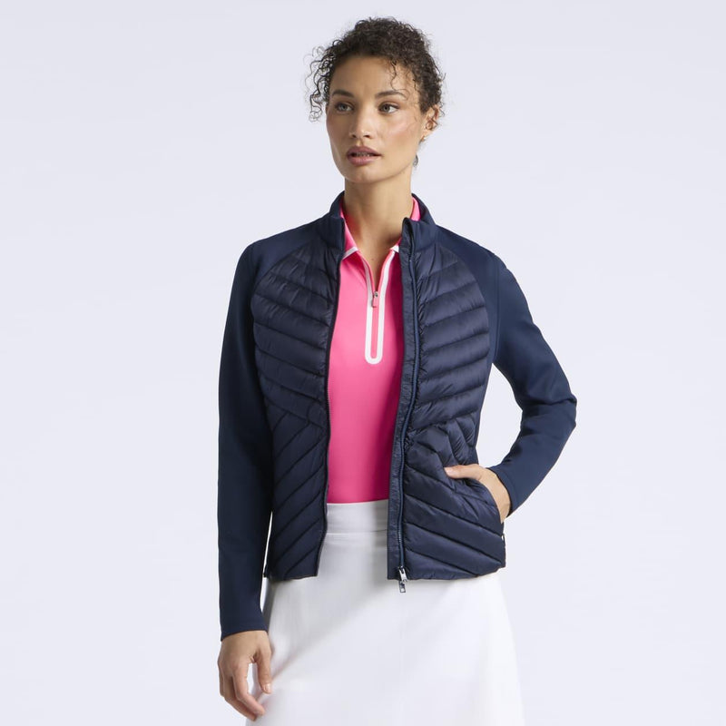 V-Down Quilted Hybrid Jacket Twilight