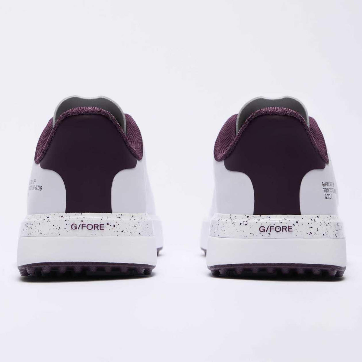 G.112 Spikeless Golf Shoes Snow/Dark Plum