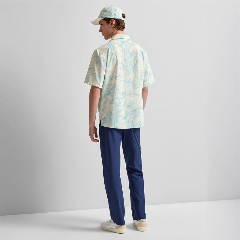 Short Sleeve Shirt Blue Botanical