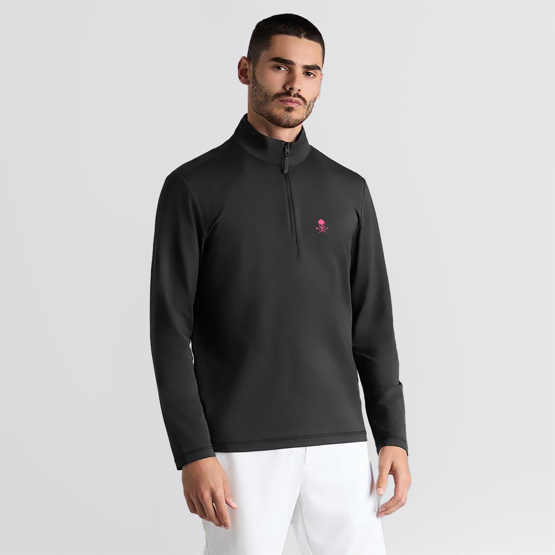 S&T TG X Highlight Brushed Back Tech Quarter Zip Mid Layer Onyx