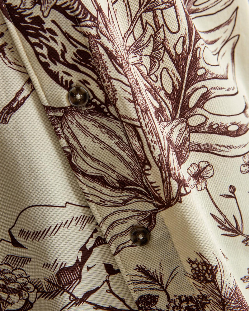 Short Sleeve Shirt Brown Botanical
