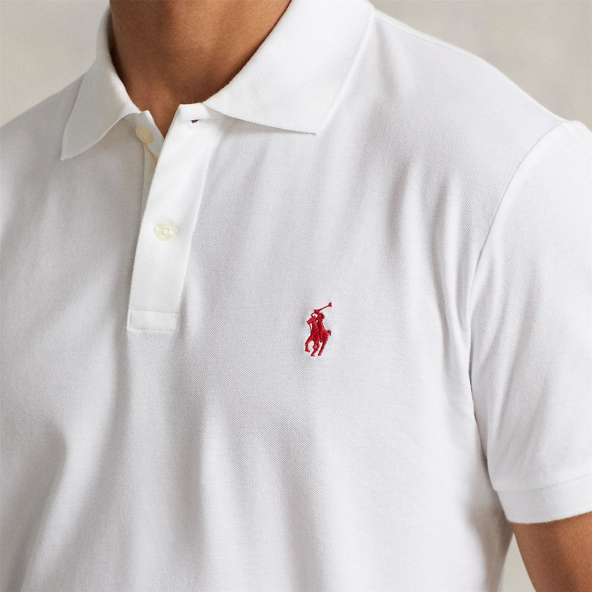 Custom Slim Fit Performance Polo Shirt Pure White - AW23 – TRENDYGOLF UK