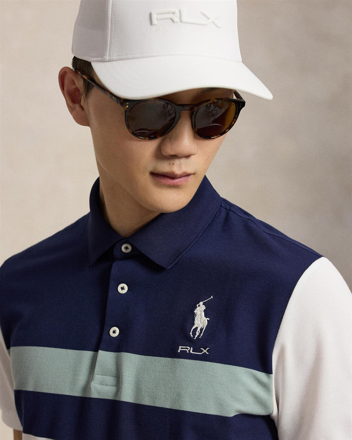 Tailored Fit Performance Polo Shirt Refined Navy Multi