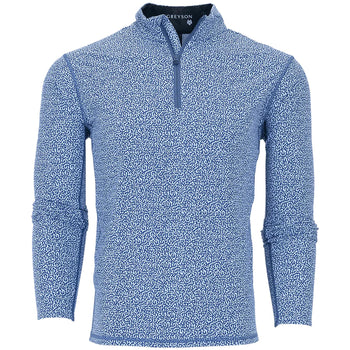Lake Trout Printed Tate Quarter Zip Mid Layer Delphinium