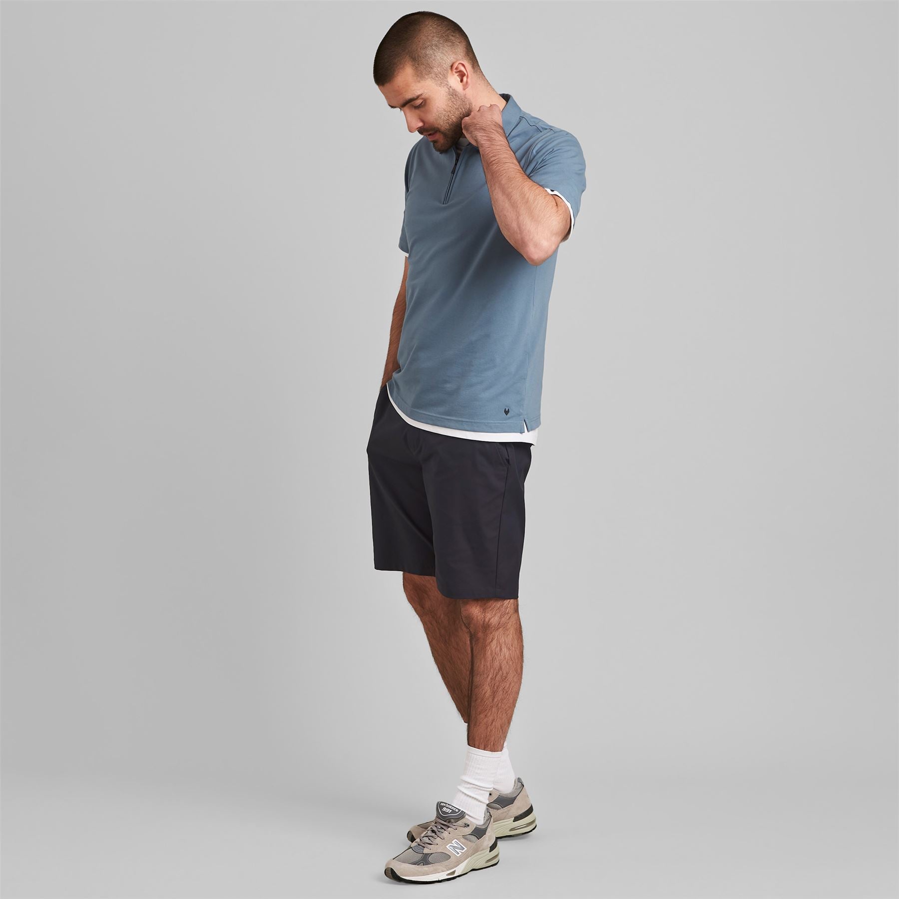 In Motion Performance Pique Polo Blue