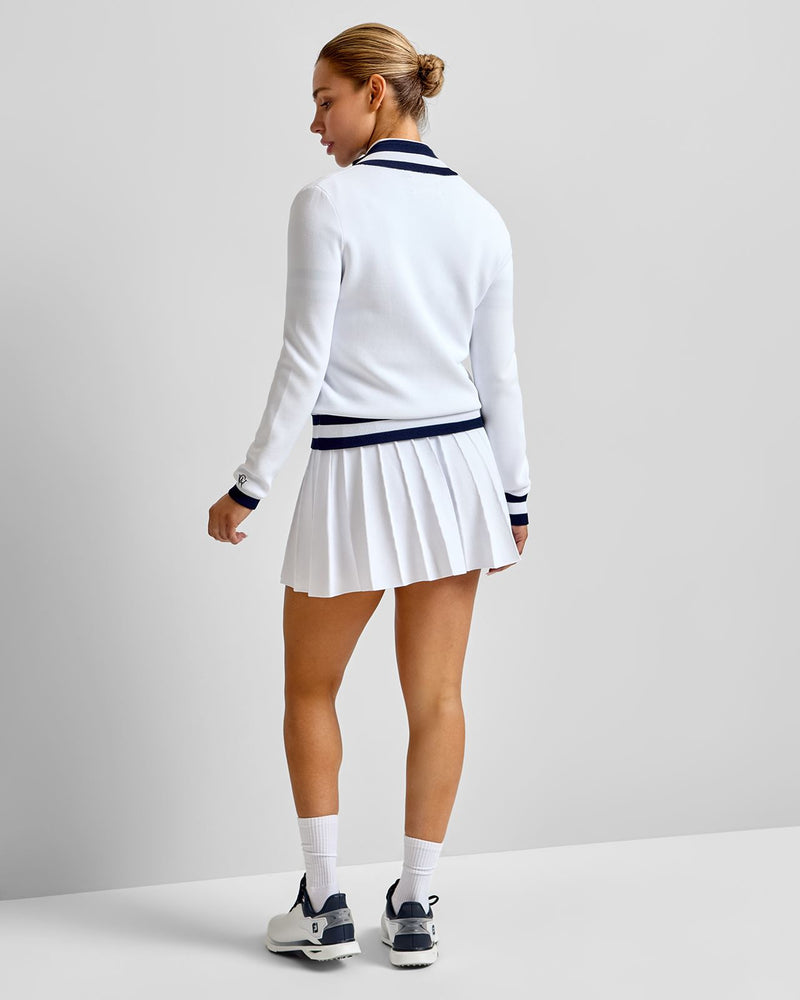 Anne Cardigan White/Legacy Navy