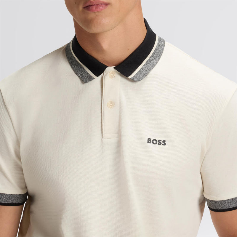 Hole19 Logo Polo Open White
