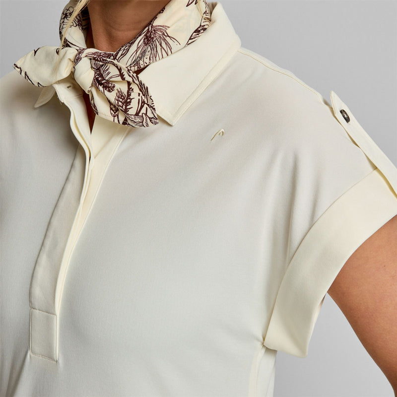 Sleeve Rolled Dress Cream