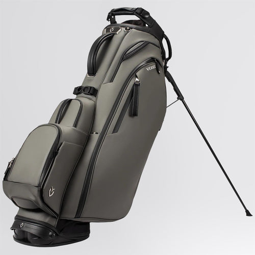 Player V Pro Pebbled 7-Way Stand Bag Grey