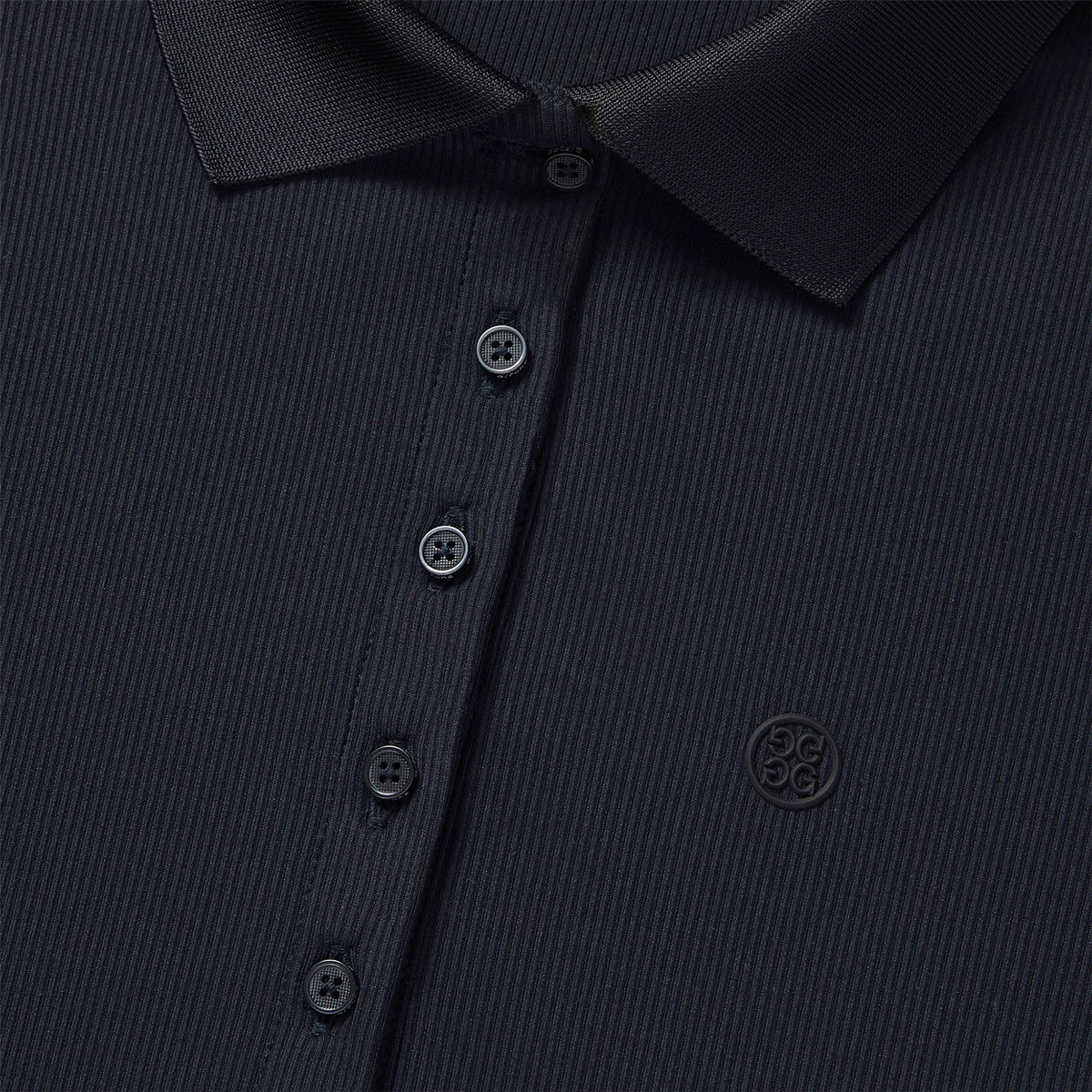 Ribbed Tech Nylon Polo Onyx