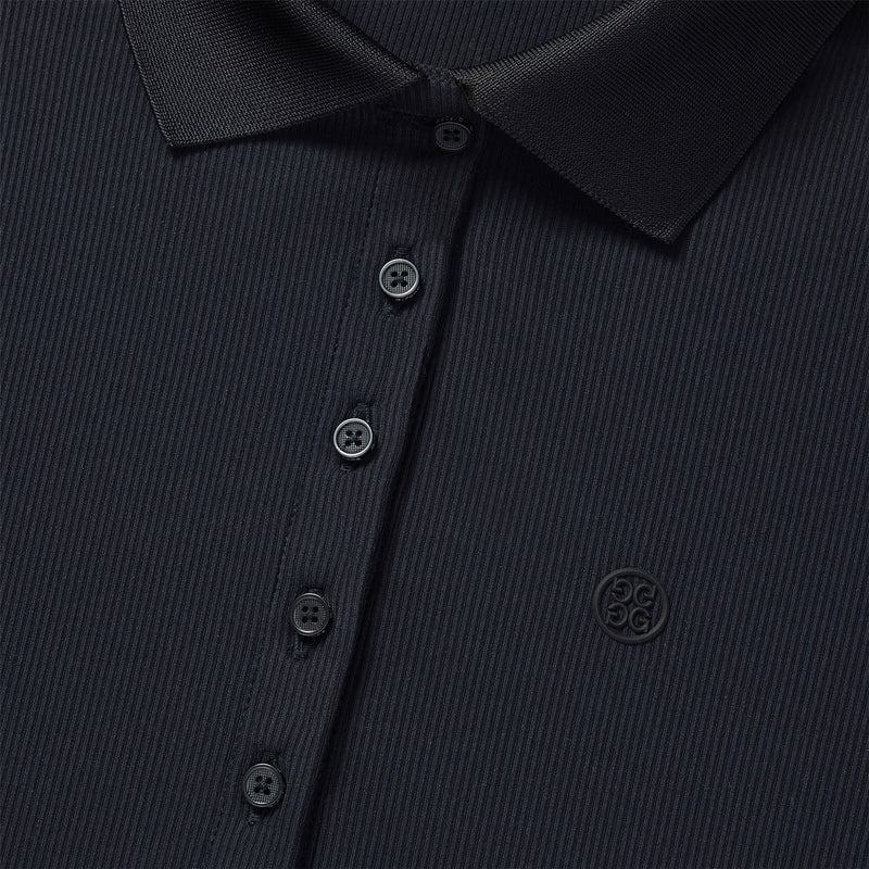 Ribbed Tech Nylon Polo Onyx