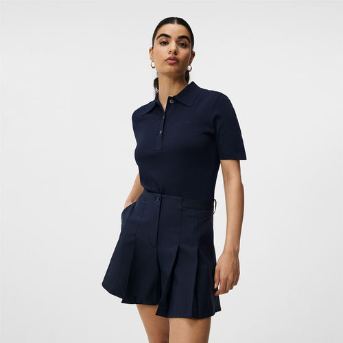 x Glenmuir Amandine Knitted Polo Navy