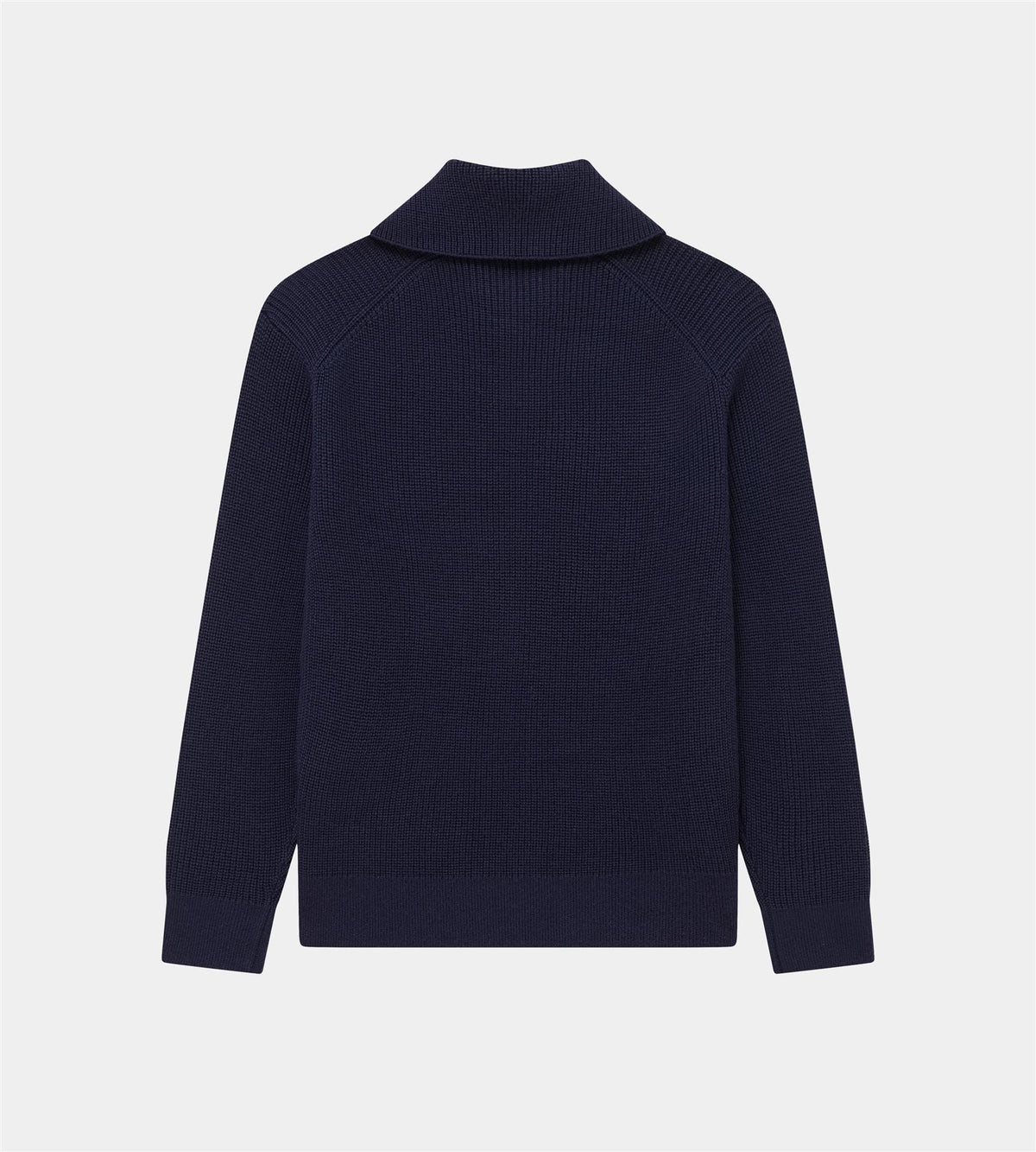 Wool Quarter Button Sweater Deep Navy