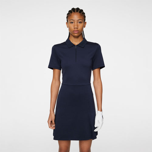 Womens Kanai Lux Bonded Dress JL Navy - AW24