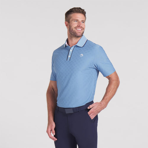 x AP Tipped Jacquard Polo Zen Blue