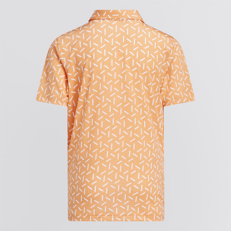 Boys Climacool Ultimate365 Printed Mesh Polo Dusky Orange