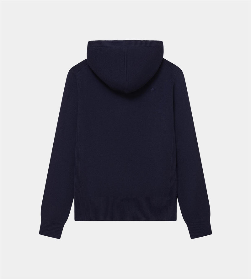 Knit Hoodie Deep Navy