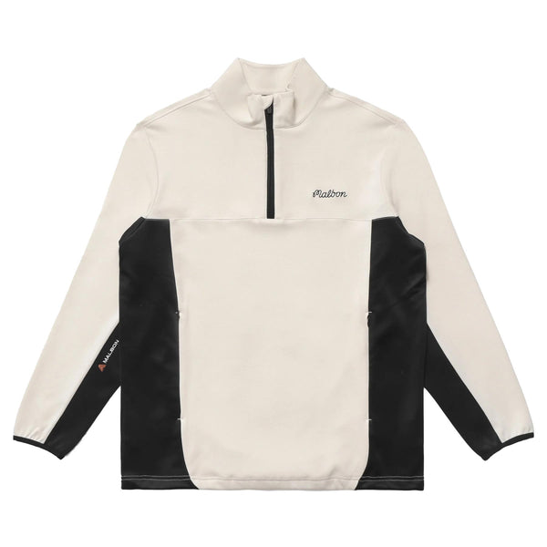 Malbon Golf Carson Poly Quarter Zip Mid Layer Sandstone