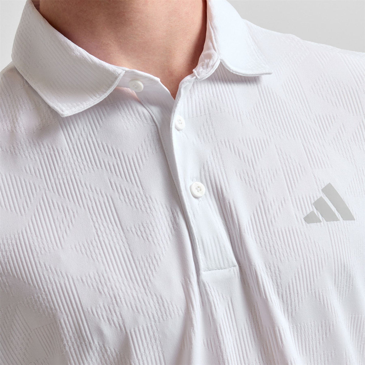 Ultimate365 Jacquard Climacool Polo White