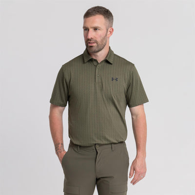 Playoff 3.0 Block Digi Printed Polo Marine OD Green/Black