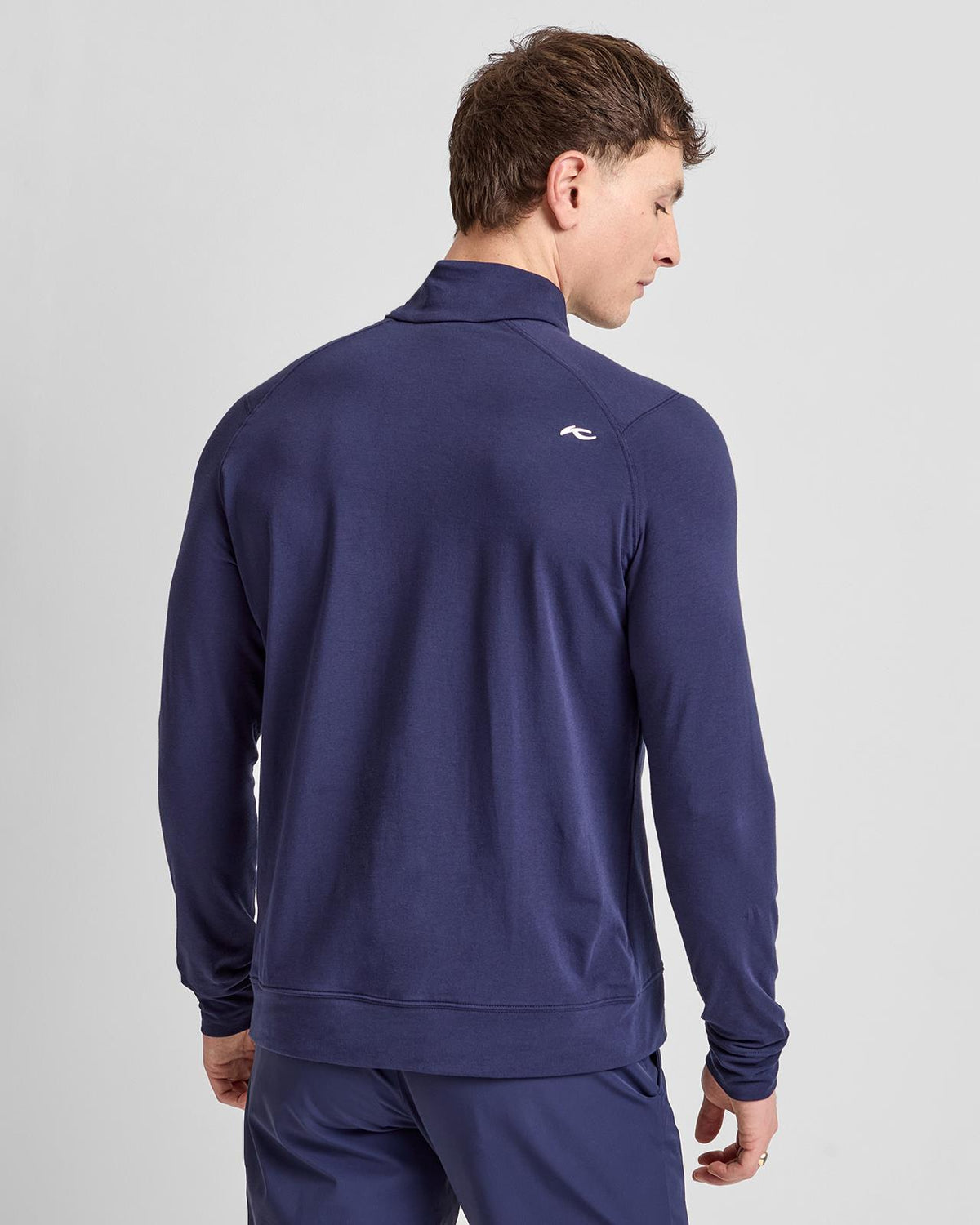 Hollow Pima Half-Zip Atlanta Blue