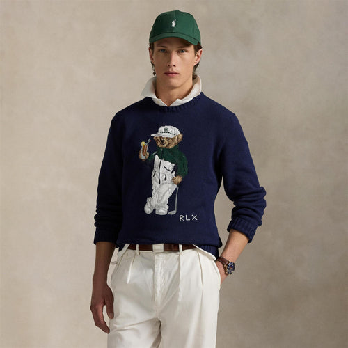 RLX Bear Cotton Knit Sweatshirt Refined Navy