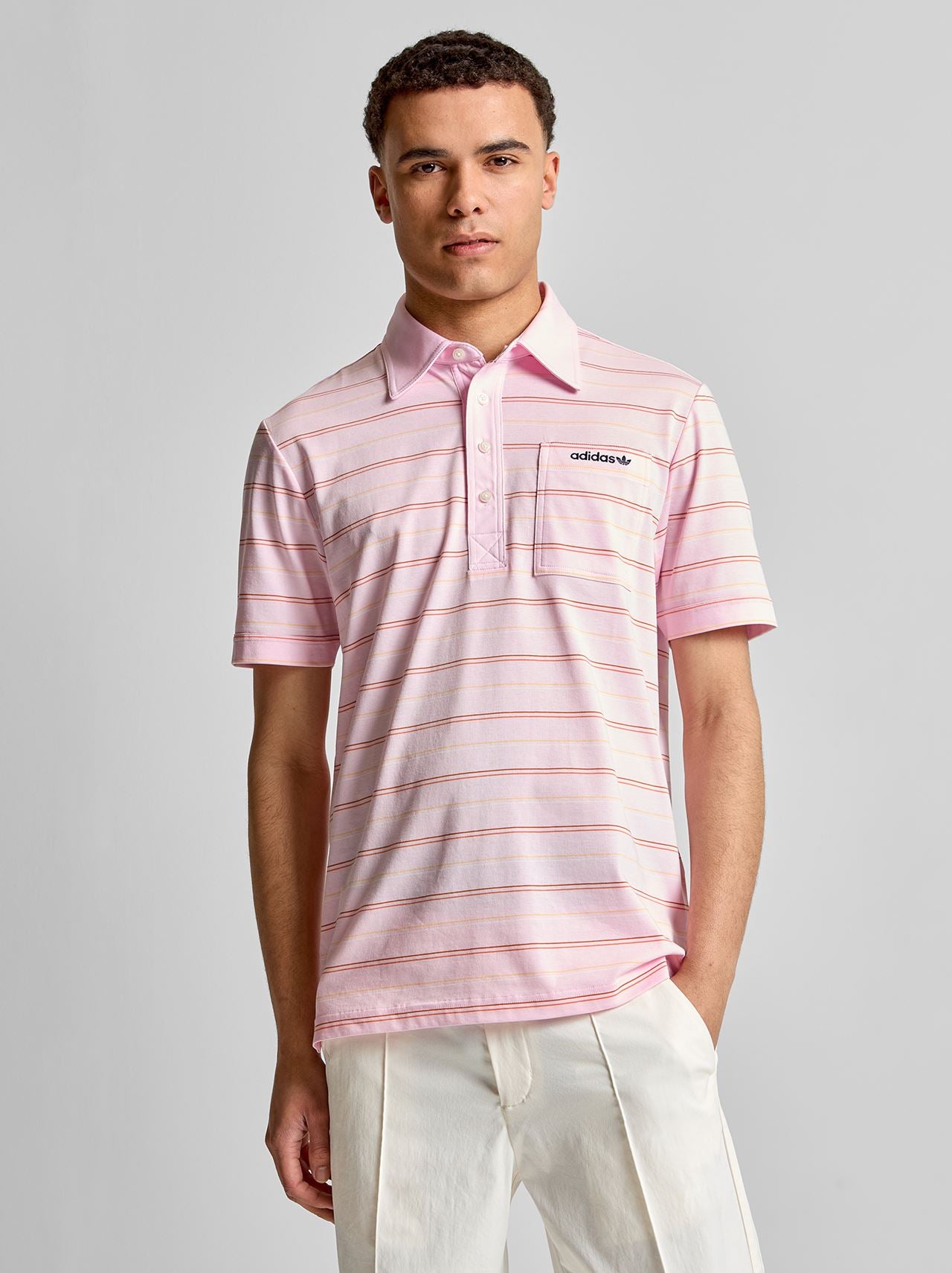Originals Archine Stripe Polo Clear Pink