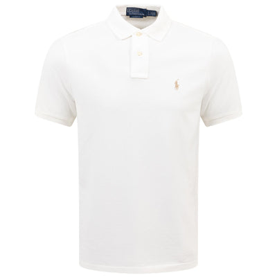 Polo Golf Classic Fit Cotton Knit Polo Shell White - SS24