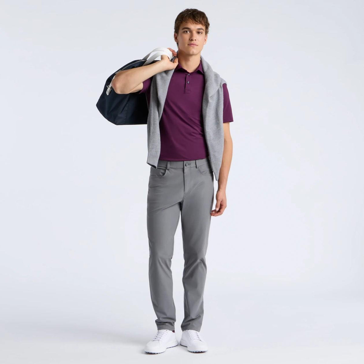 All Play Stretch Knit Polo Dark Plum