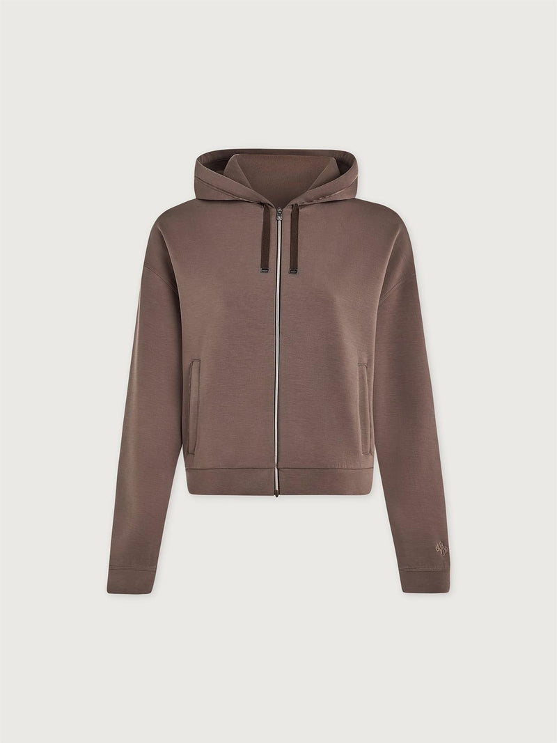 Jorgie Zip Through Hoodie Coffee Quartz