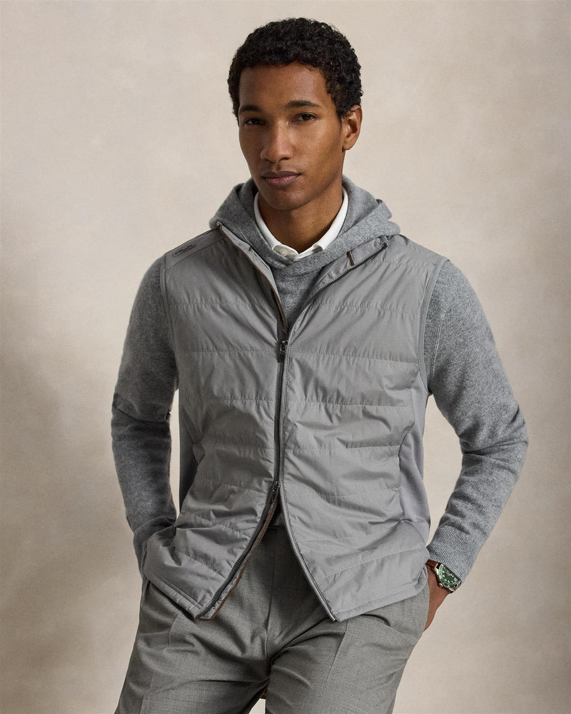 Hybrid Full Zip Vest Peak Grey