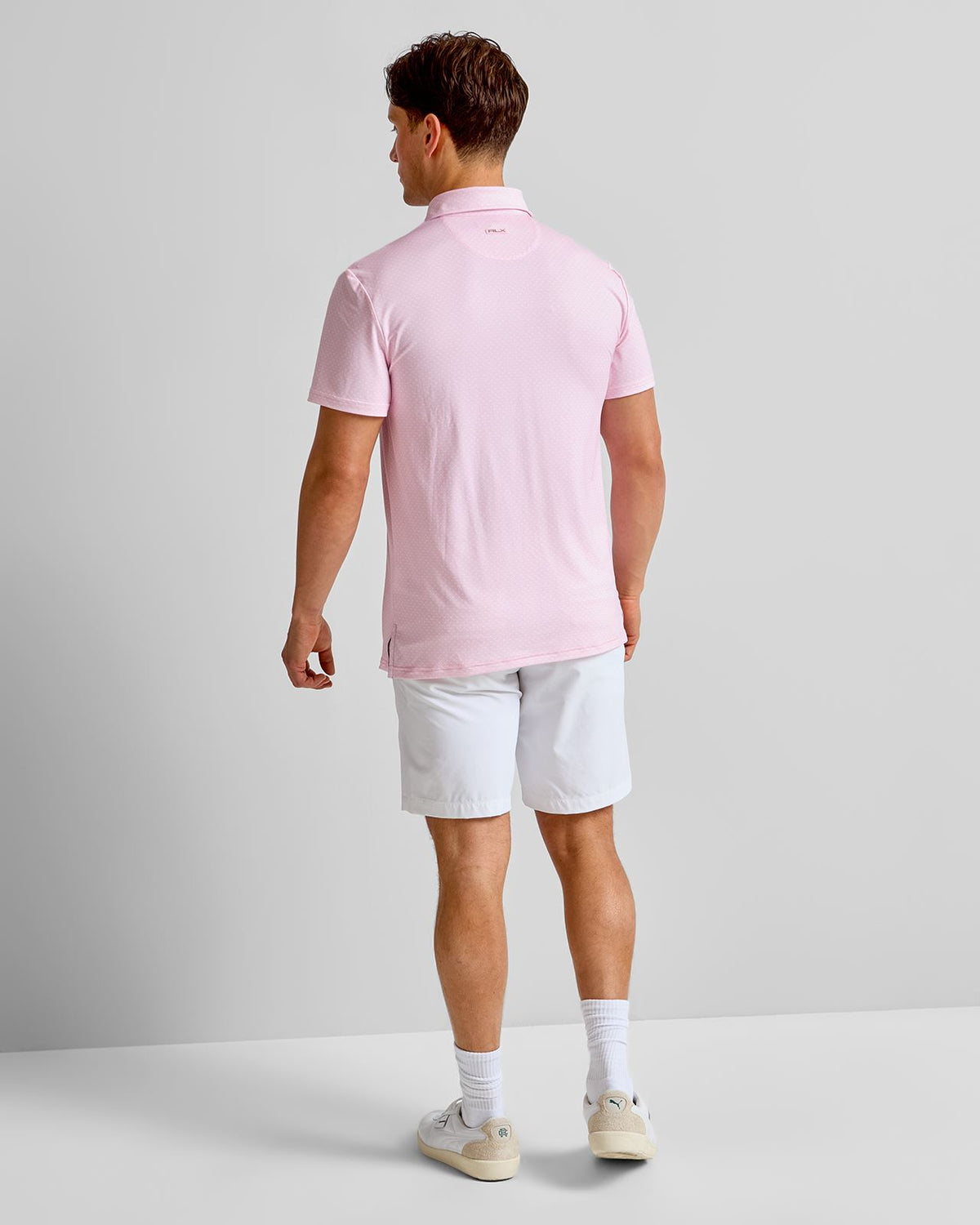 RLX Tailored Fit Lightweight Airflow Polo Carmel Pink Magnolia Diamond