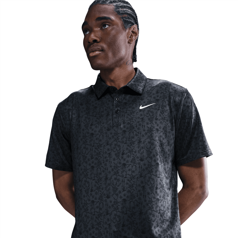 Dri-FIT Tour POA Printed Polo Anthracite/White