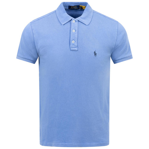 Polo Golf Slim Fit Cotton Knit Polo Harbour Island Blue - SS24