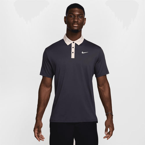 Dri-FIT Tour Contrast Polo Cave Purple/Silt Red/White