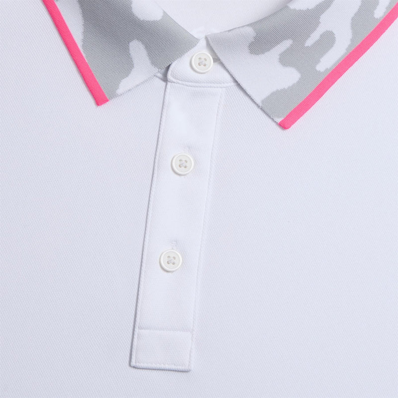 Camo Collar Performance Pique Polo Snow