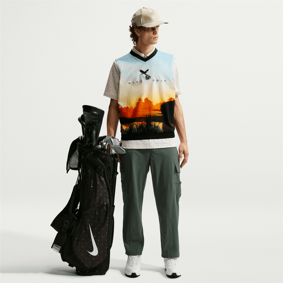 Dri-FIT Fairway Fresh AOP Oversized Wind Vest Black