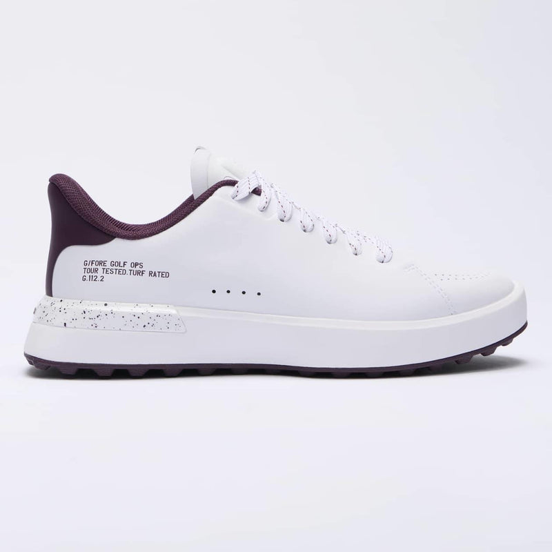 G.112 Spikeless Golf Shoes Snow/Dark Plum
