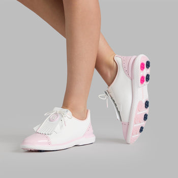 GALLIVAN2R Brogue Golf Shoes Snow/Blush